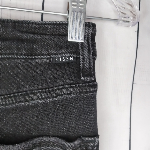 Risen Women's High Rise Crossover Girlfriend Jeans - Picture 11 of 11